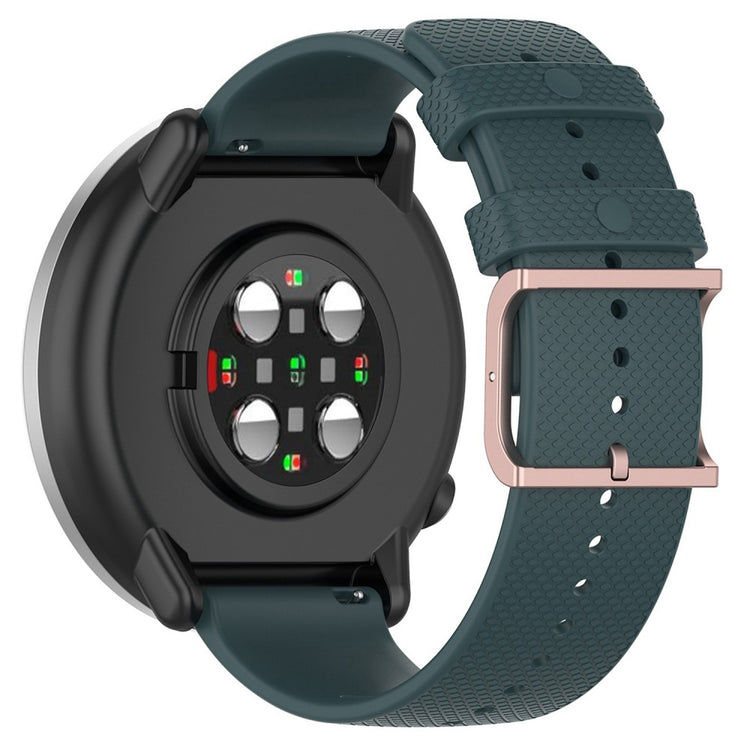 20mm Universal dots design silicone watch strap - Dark Green#serie_6