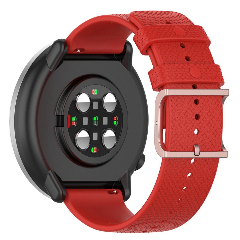 20mm Universal dots design silicone watch strap - Red#serie_7