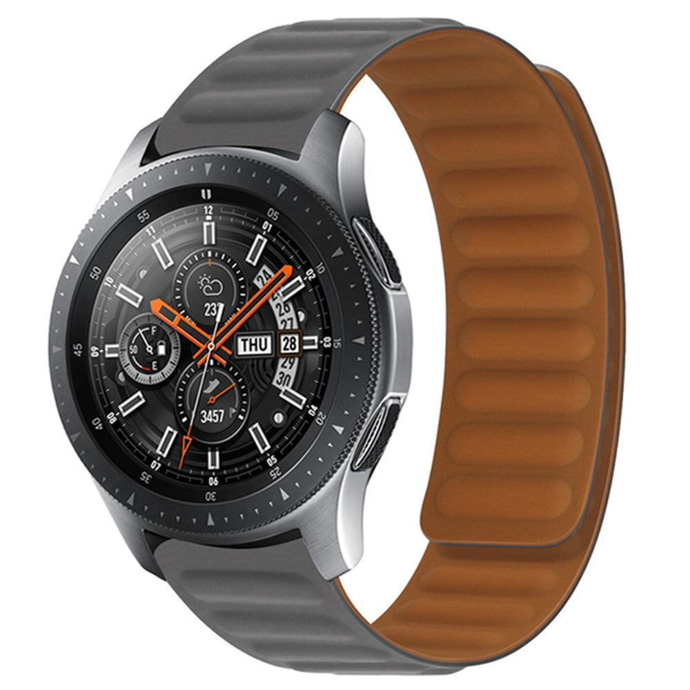 20mm Universal silicone magnetic lock watch strap - Grey#serie_11