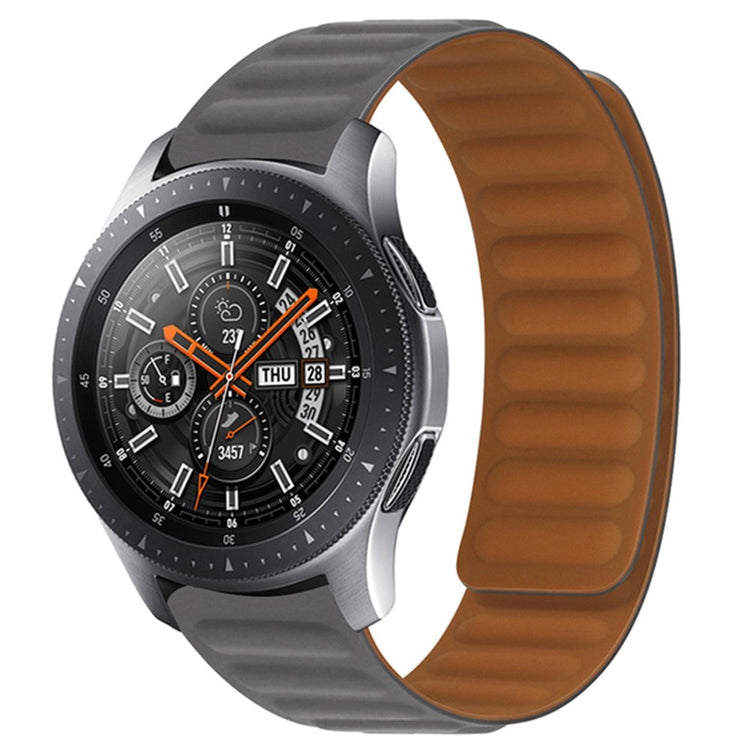 20mm Universal silicone magnetic lock watch strap - Grey#serie_11