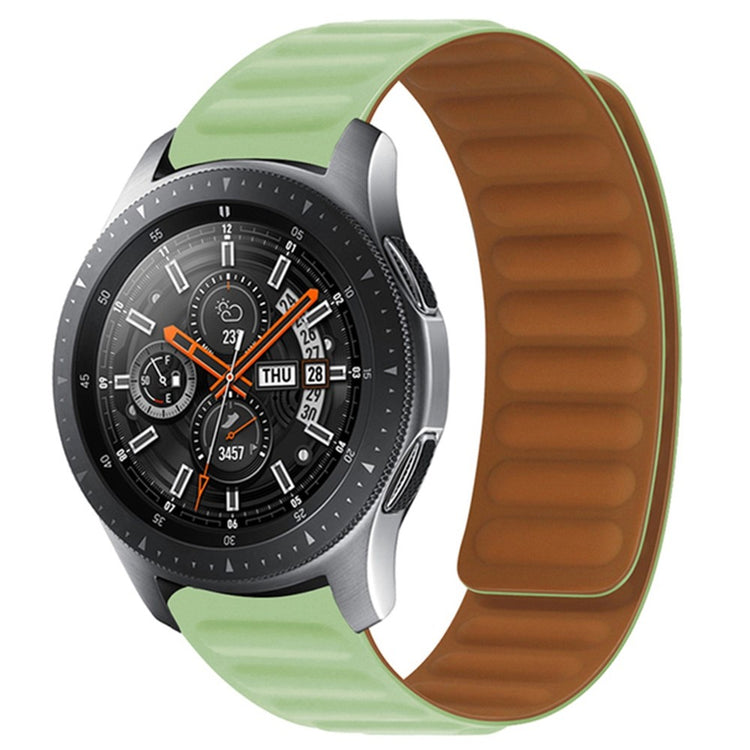 20mm Universal silicone magnetic lock watch strap - Green#serie_17