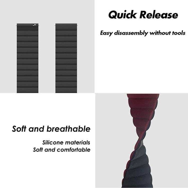 Meget elegant Universal Silikone Urrem - Sort#serie_2