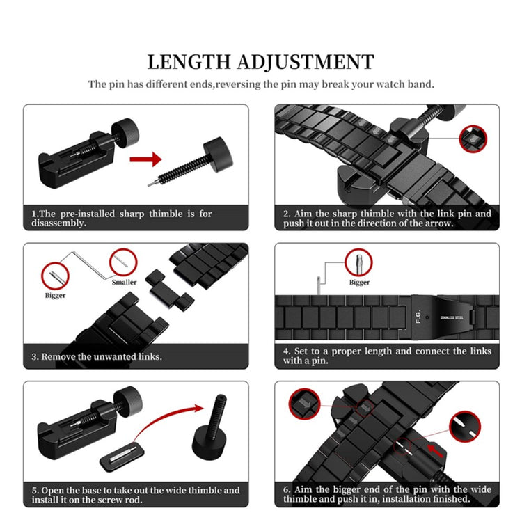 Rigtigt kønt Universal Metal Urrem - Sort#serie_1