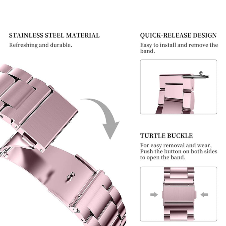 Rigtigt kønt Universal Metal Urrem - Pink#serie_2