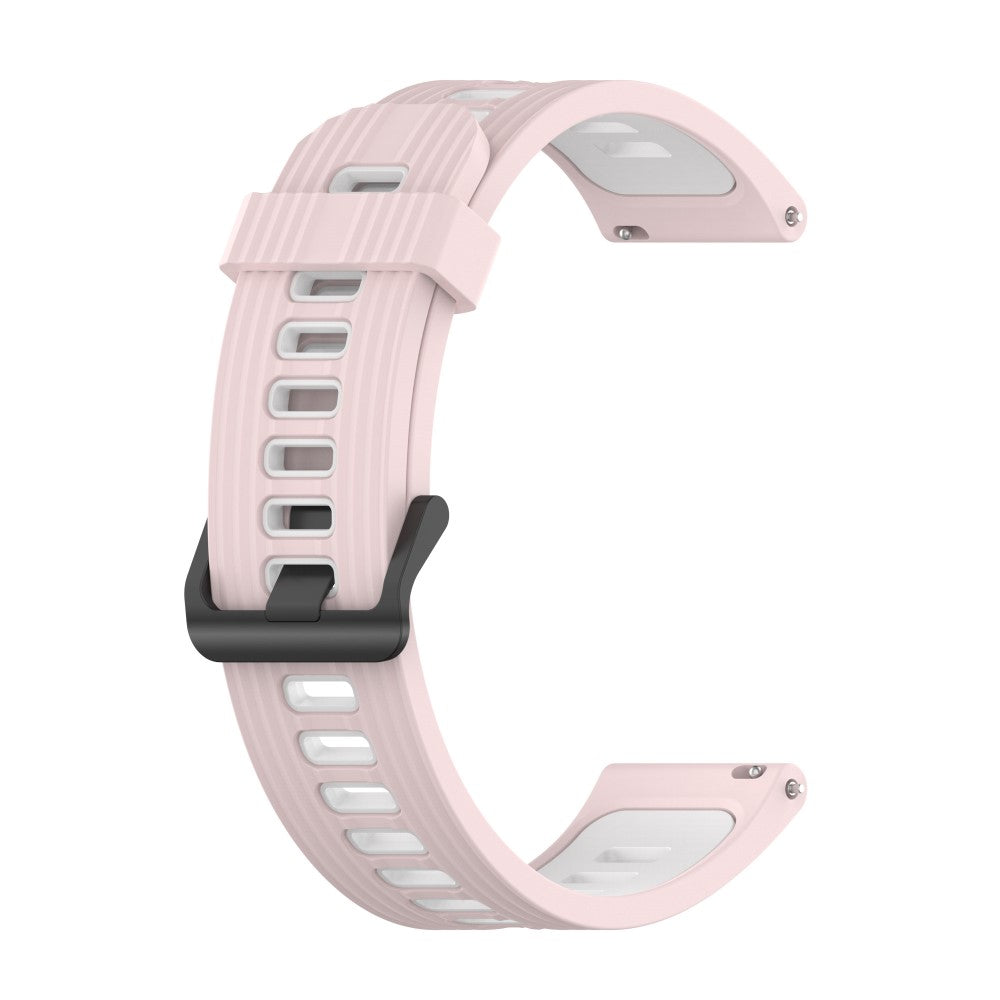 20mm Universal dual color stripe style watch strap - Pink / White#serie_10