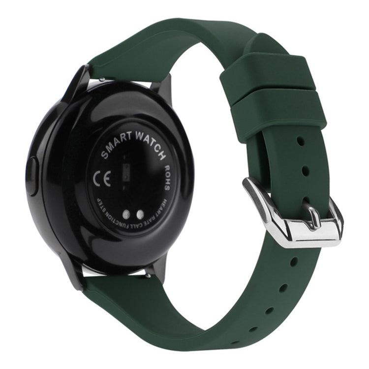 20mm Universal silicone watch strap - Dark Green#serie_13