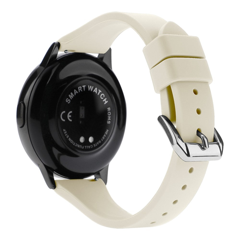 22mm Universal silicone watch strap - Beige#serie_11