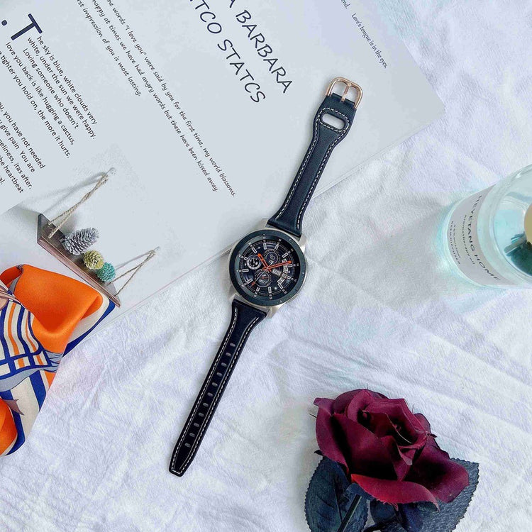 Vildt rart Universal Ægte læder Urrem - Sort#serie_4