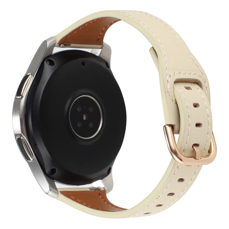 22mm Universal genuine leather watch strap - Beige#serie_5