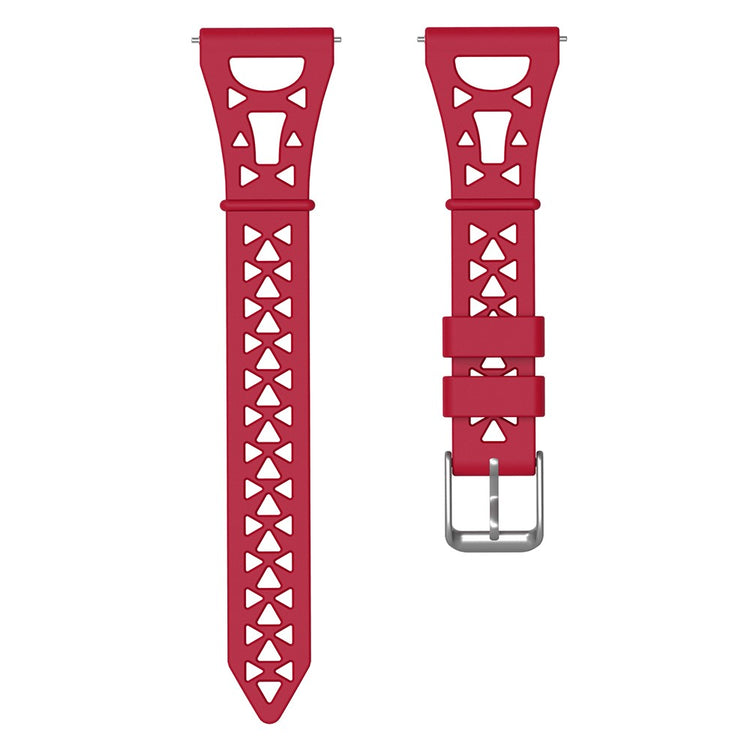 22mm Universal tower design silicone watch strap - Wine Red#serie_1