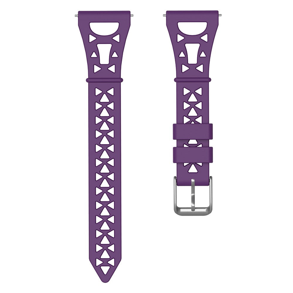 22mm Universal tower design silicone watch strap - Purple#serie_12