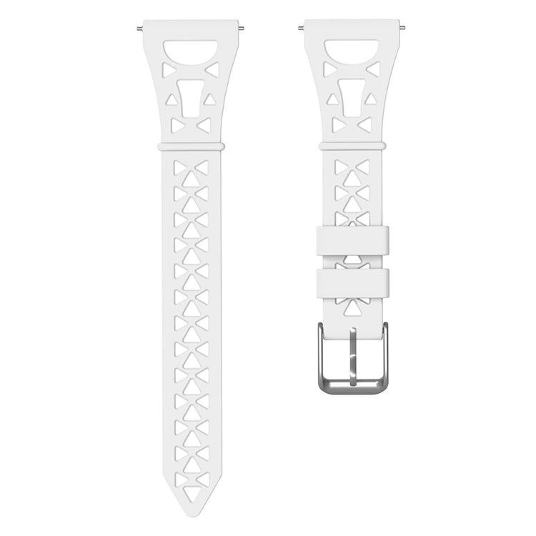 22mm Universal tower design silicone watch strap - White#serie_2