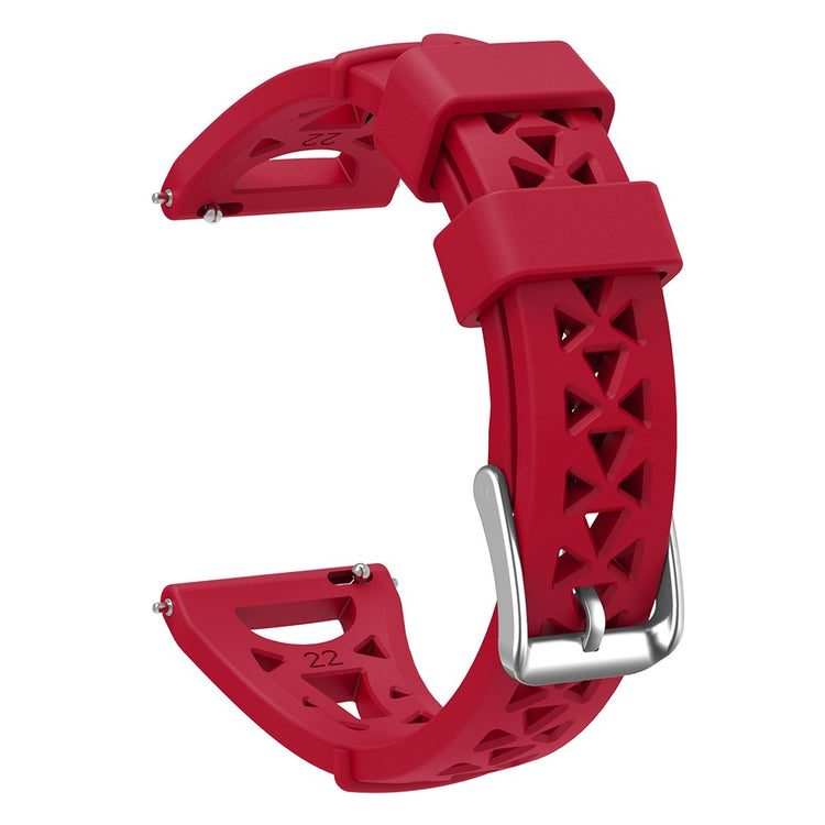 20mm Universal tower design silicone watch strap - Wine Red#serie_1
