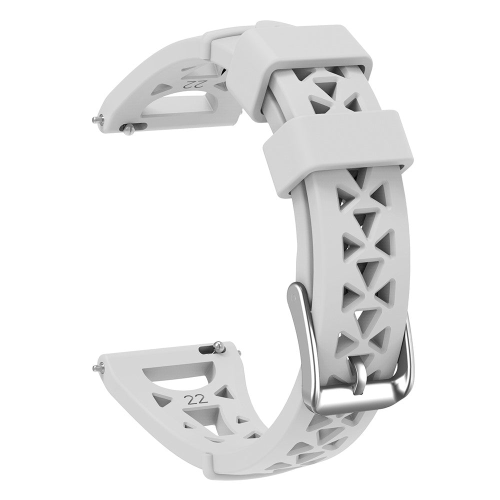 20mm Universal tower design silicone watch strap - Grey#serie_6