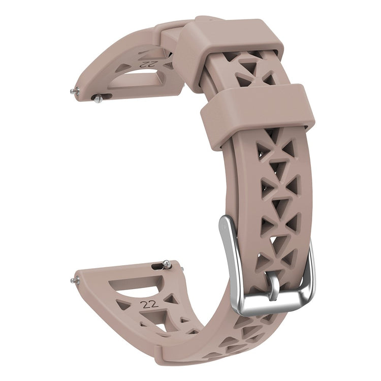 20mm Universal tower design silicone watch strap - Khaki#serie_8