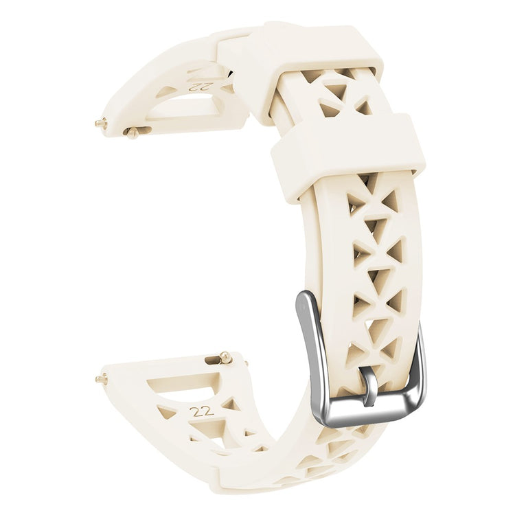 20mm Universal tower design silicone watch strap - Beige#serie_9