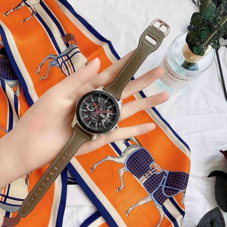 Rigtigt fint Universal Ægte læder Urrem - Hvid#serie_5