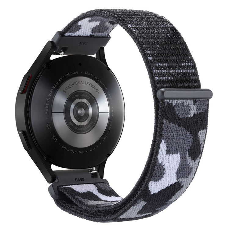 22mm Universal camouflage style nylonw watch strap - Black#serie_3