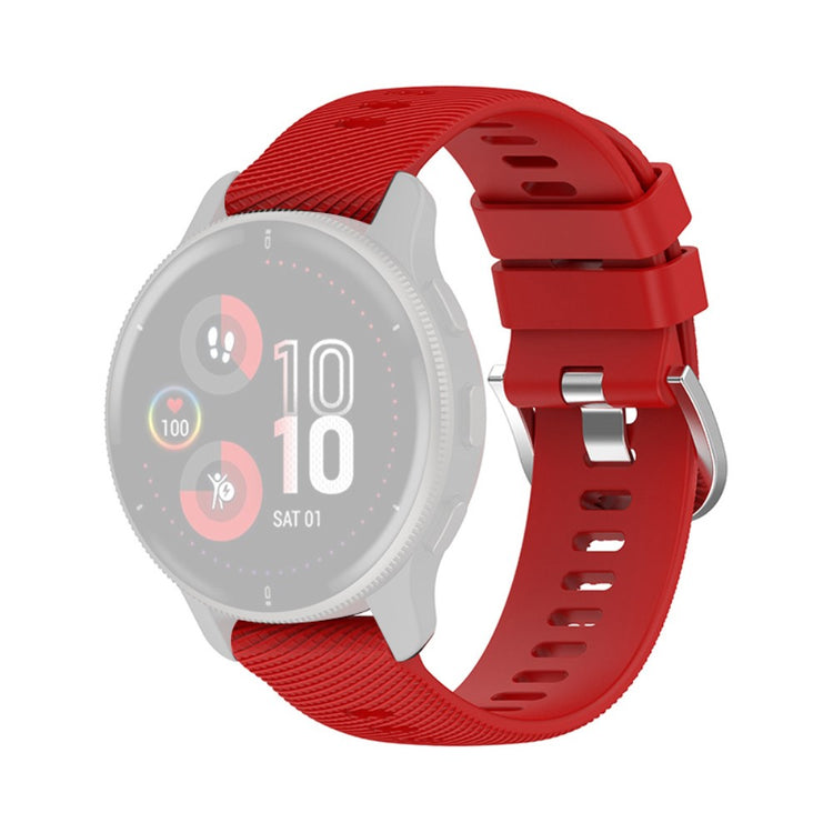 20mm cross stripe silicone watch strap for Samsung and Garmin watch - Red#serie_10