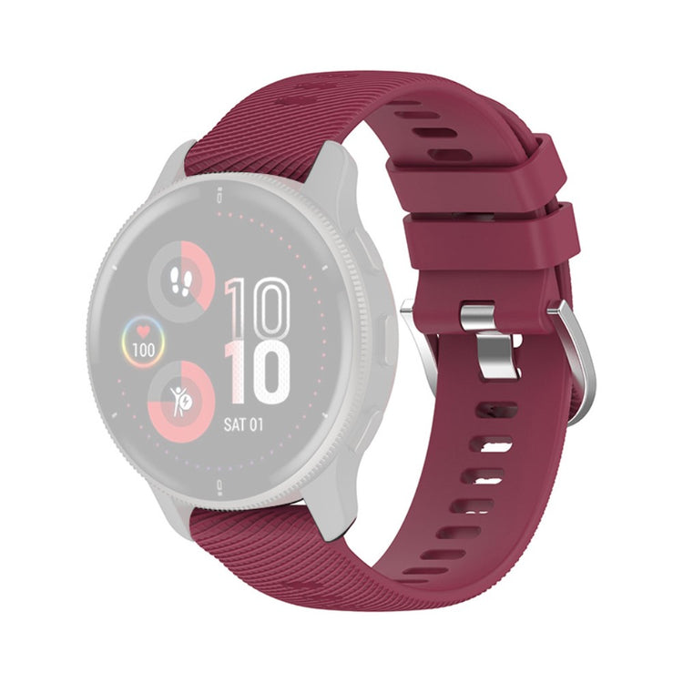 20mm cross stripe silicone watch strap for Samsung and Garmin watch - Wine Red#serie_9