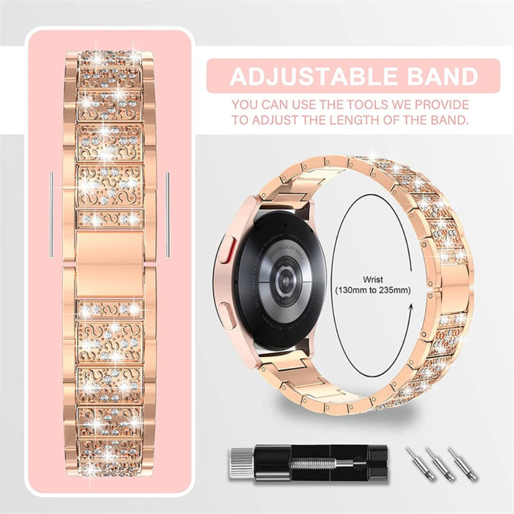 Vildt hårdfør Universal Metal og Rhinsten Rem - Pink#serie_2