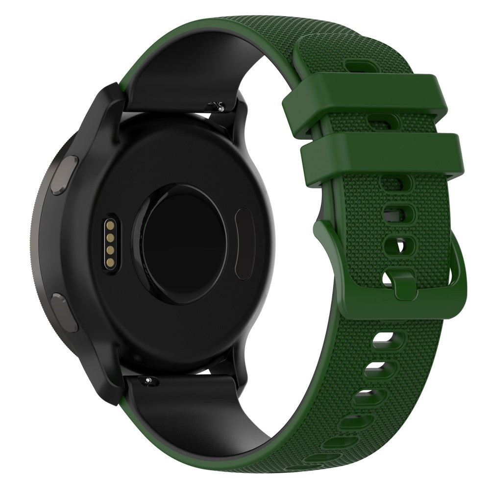 22mm Universal dual color silicone watch strap - Army Green / Black#serie_8