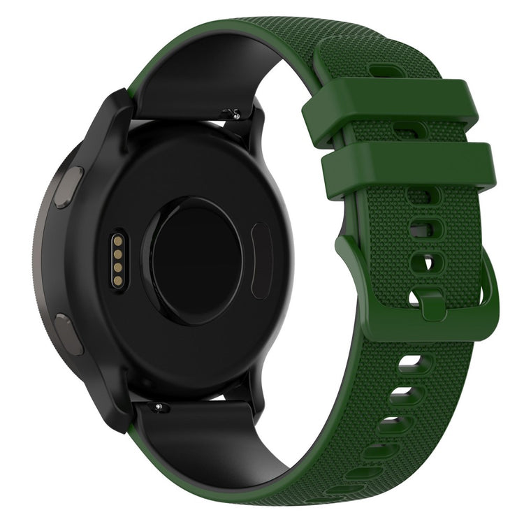 22mm Universal dual color silicone watch strap - Army Green / Black#serie_8