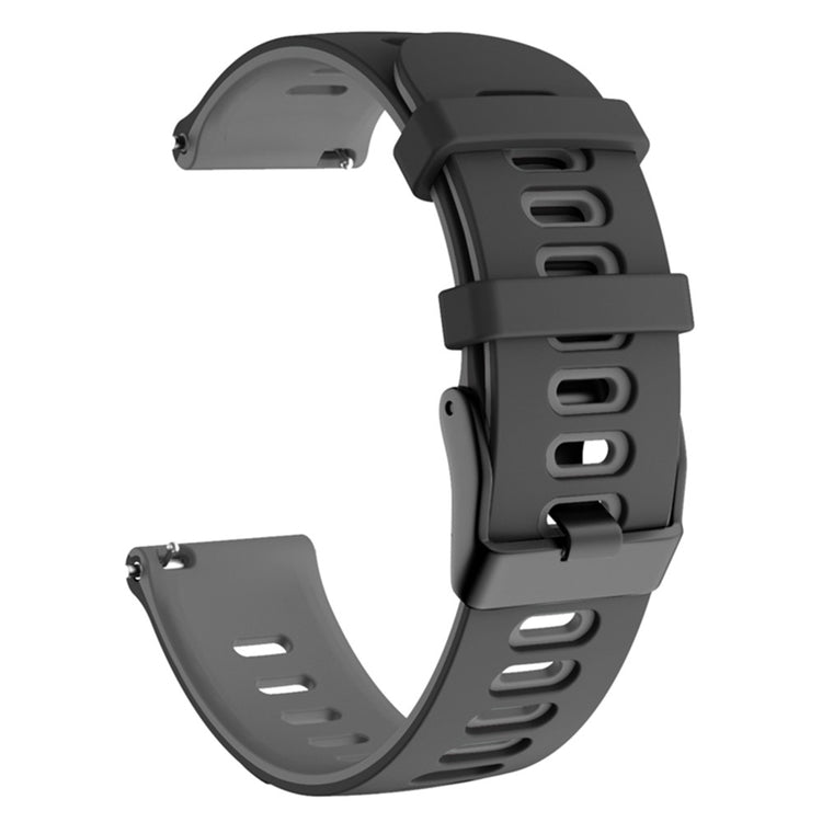 20mm Universal dual color silicone watch strap - Black / Grey#serie_1