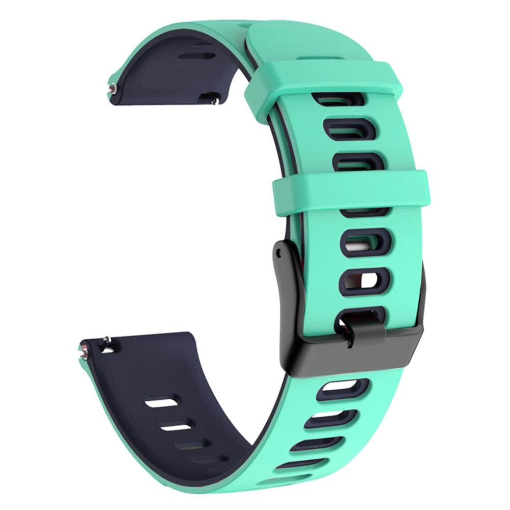 20mm Universal dual color silicone watch strap - Teal / Blue#serie_9