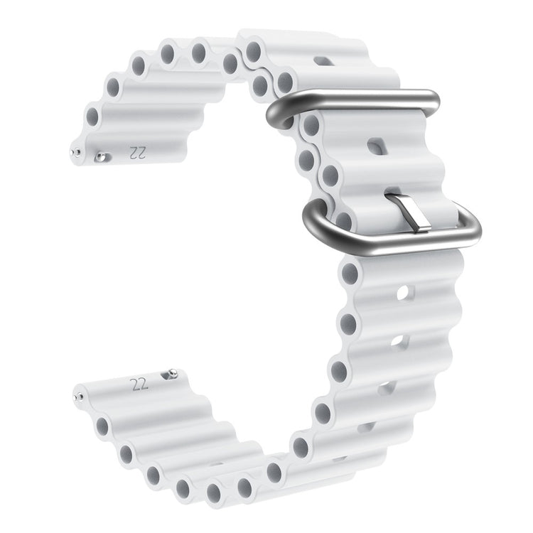 22mm Universal silicone watch strap - White#serie_2