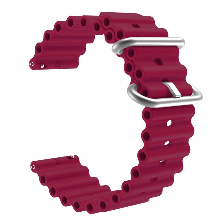 22mm Universal silicone watch strap - Wine Red#serie_8