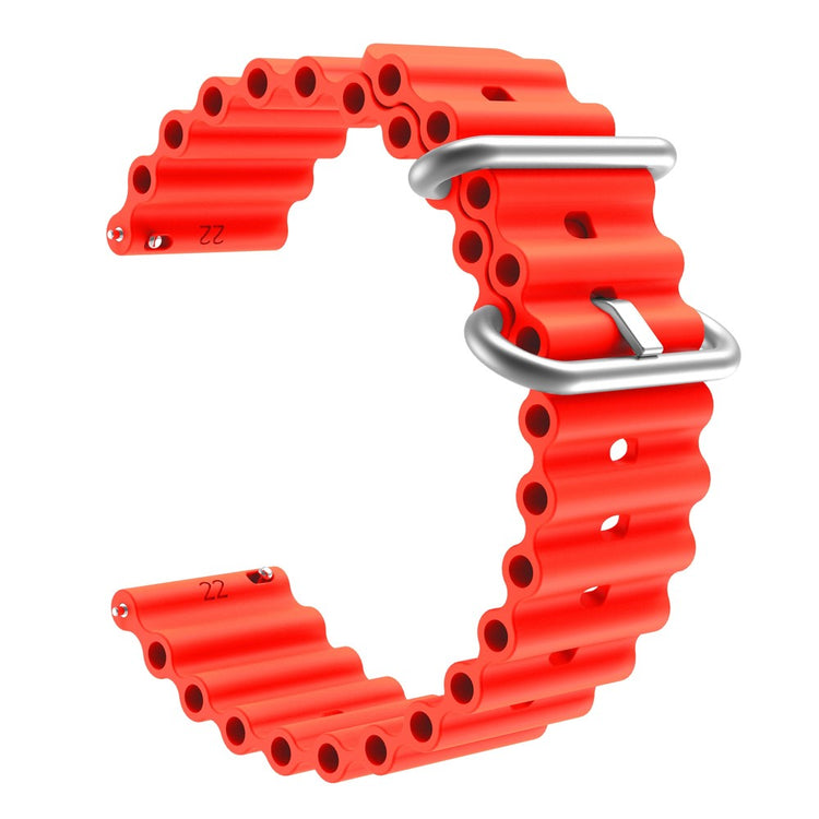 20mm Universal silicone watch strap - Red#serie_6