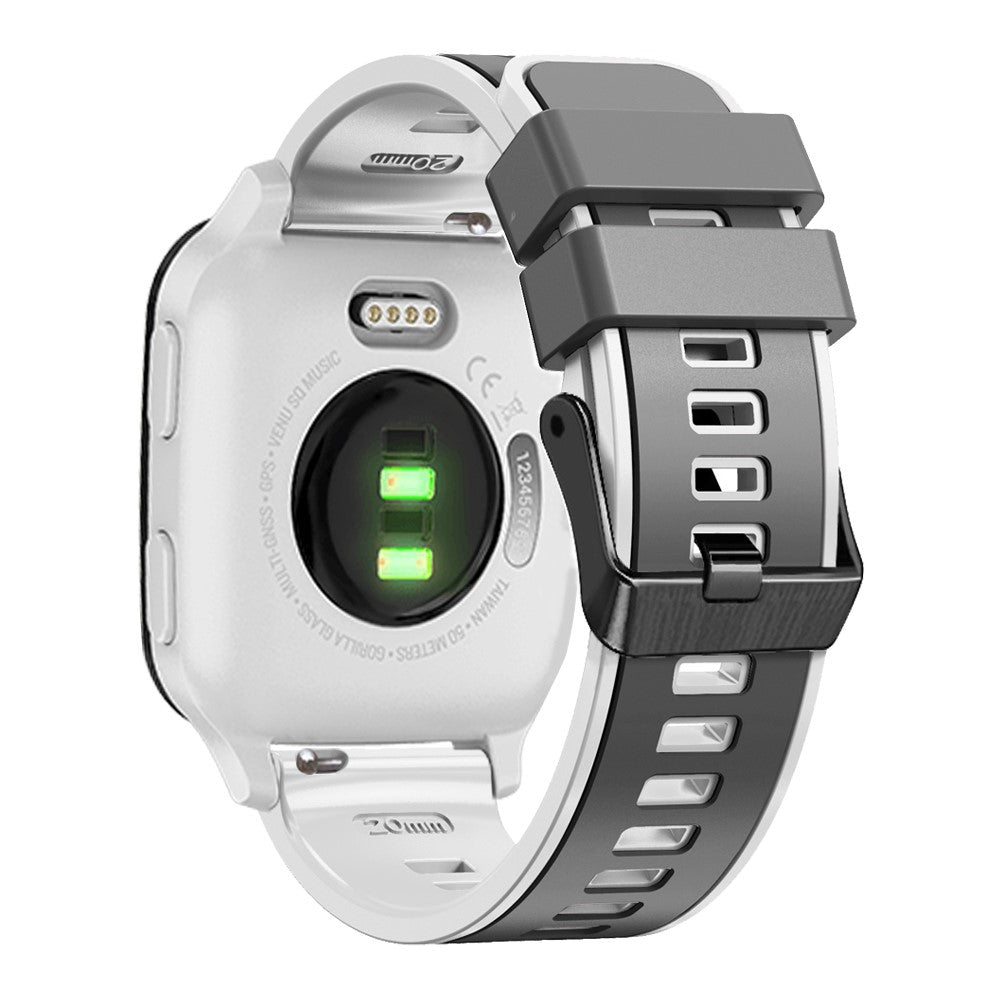 20mm Universal dual color watch strap - Grey / White#serie_6