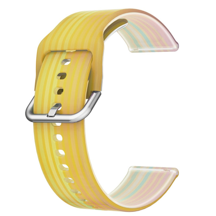 22mm Universal rainbow color silicone watch strap - Yellow Rainbow#serie_3