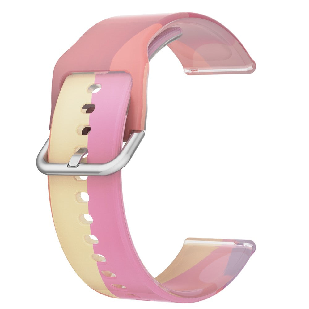 20mm Universal rainbow color silicone watch strap - Moonbeam#serie_10