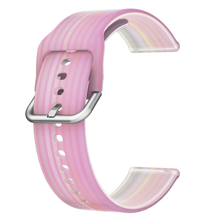 20mm Universal rainbow color silicone watch strap - Pink Rainbow#serie_5