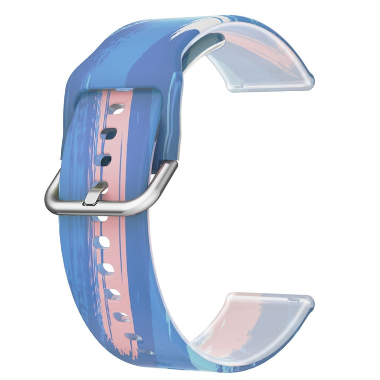20mm Universal rainbow color silicone watch strap - Blue Pink#serie_6