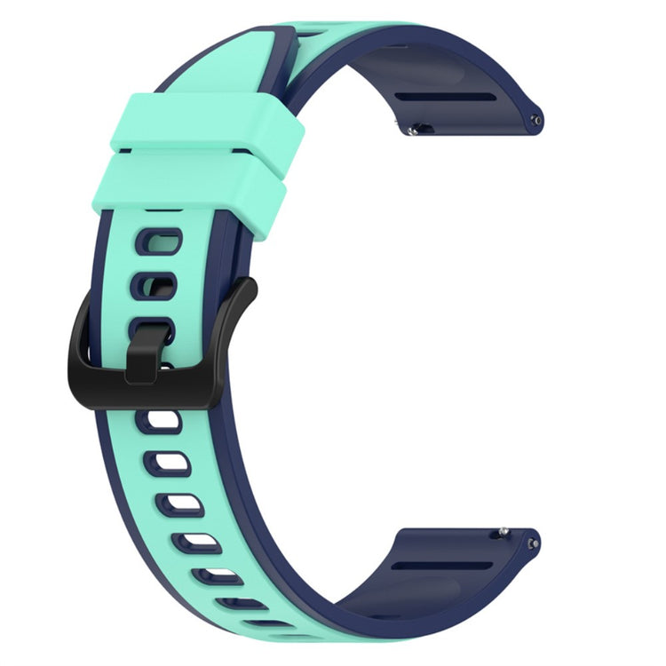 22mm Universal dual color silicone watch strap - Teal Green / Blue#serie_10