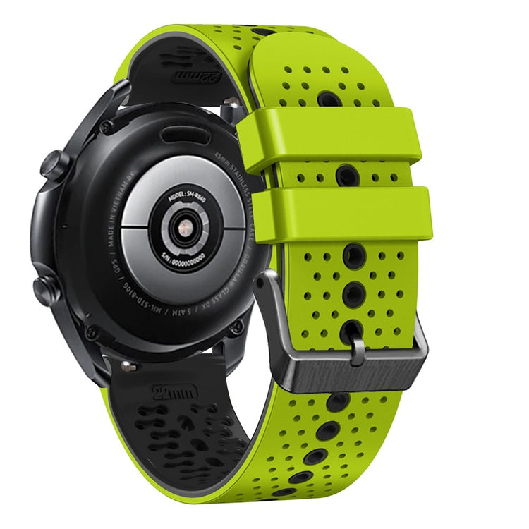 22mm Universal dual color watch strap - Lime / Black#serie_11