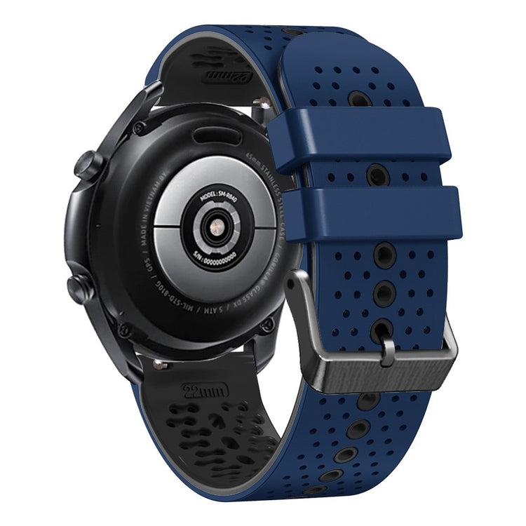 22mm Universal dual color watch strap - Midnight Blue / Black#serie_12