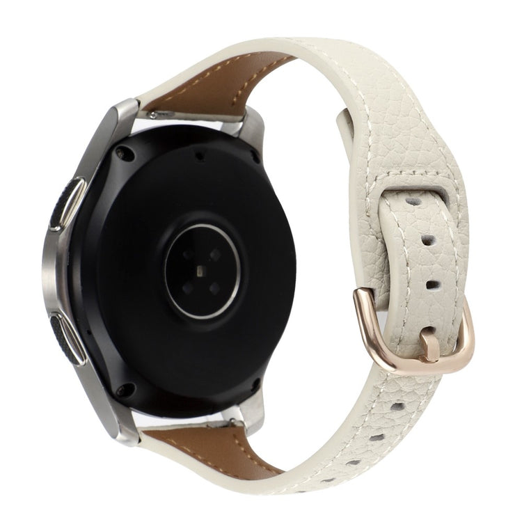 20mm Universal litchi texture genuine leather watch strap - Apricot#serie_5