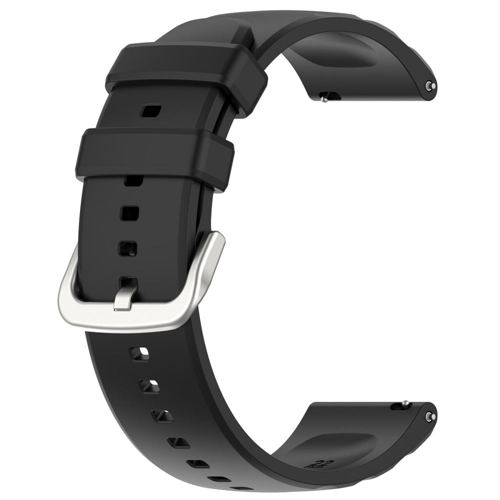 22mm Universal silicone watch strap - Black#serie_7