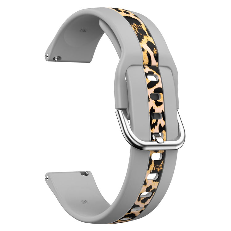 20mm Universal fadeless pattern silicone watch strap - Grey Leopard Print#serie_2