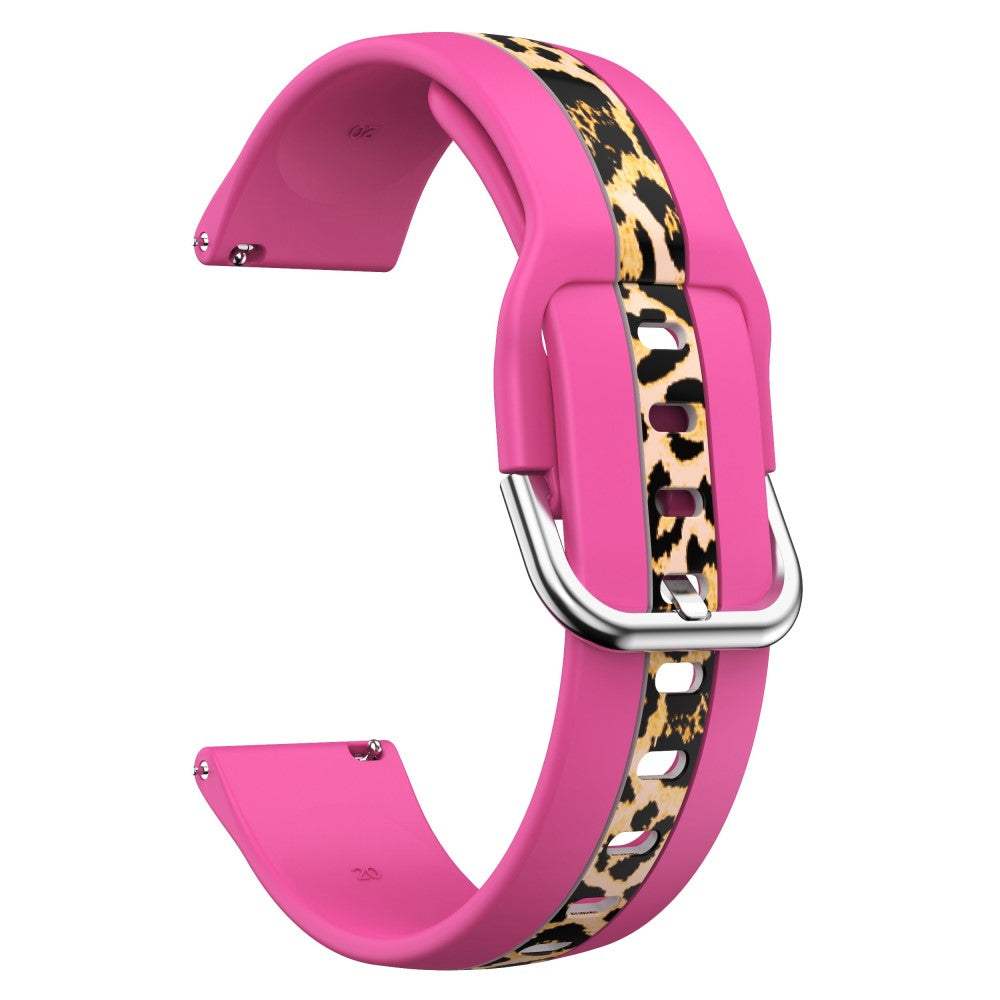 20mm Universal fadeless pattern silicone watch strap - Rose Leopard Print#serie_3