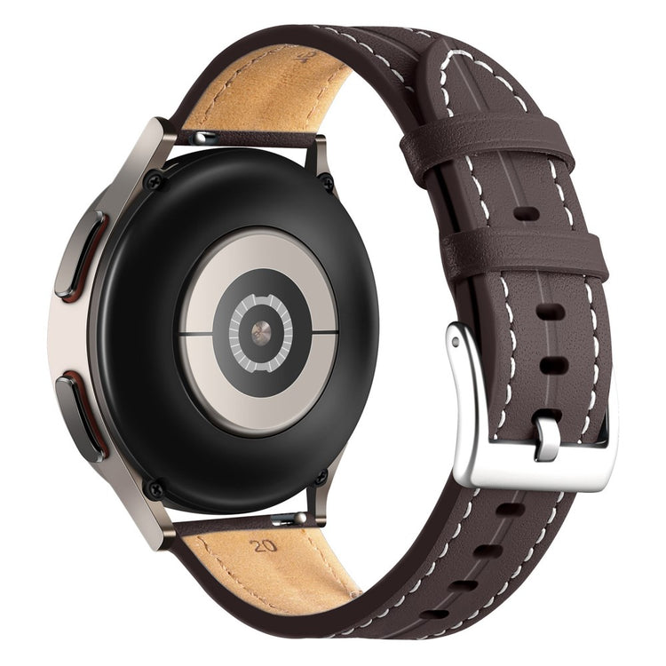 22mm Universal genuine leather watch strap - Coffee#serie_3