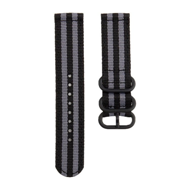 18mm Universal nylon watch strap - Black / Grey#serie_4