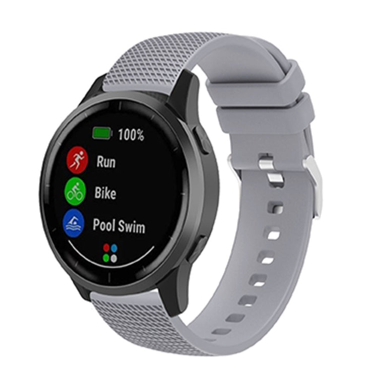 22mm Universal grid style silicone watch strap - Grey#serie_4