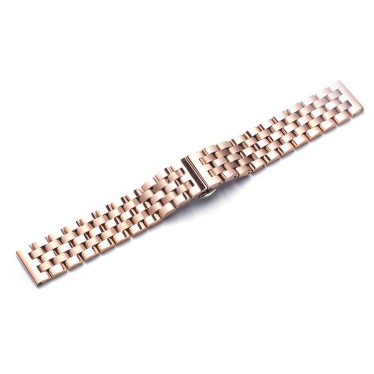 22mm Universal 5-bead metal watch strap - Rose Gold#serie_4