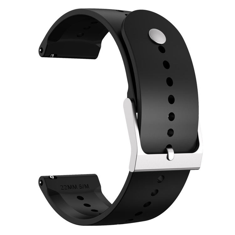 22mm Universal silicone watch strap - Black#serie_1