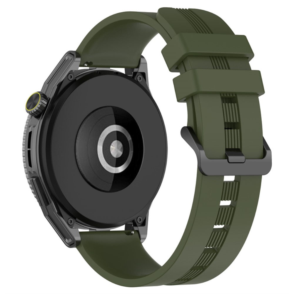 22mm Universal textured silicone watch strap - Dark Green#serie_7